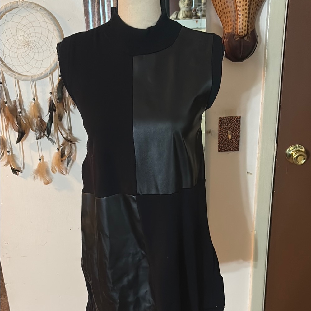 Stylish Black Patchwork Dress